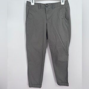 Banana republic Khaki cuffed city chino pant Size 2Petite C6